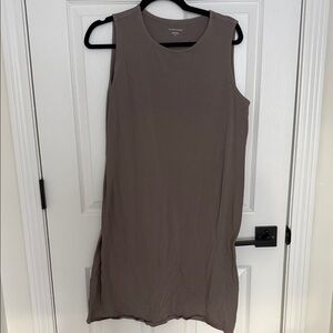 Eileen Fisher Sleeveless Taupe Dress